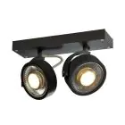 SLV Kalu Spot Aluminium Black | Suitable for 2x GU10 (AR111) 